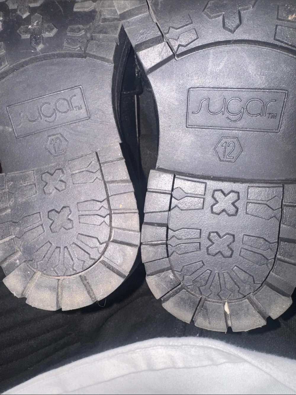 Sugar Black Kids Loafers with Silver Charm Chain